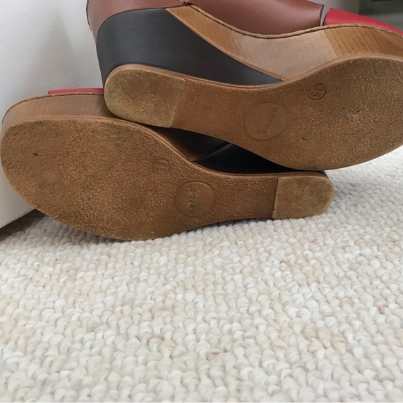 Leather wedge sandals. Size 36, worn twice. Lasocki, quality Polish brand fits 6 - Picture 5 of 5